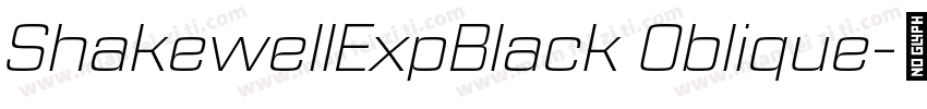 ShakewellExpBlack Oblique字体转换